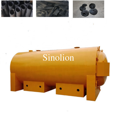 Precio de fábrica horizontal del horno de la carbonización de la circulación de aire del coco del sistema de la purificación del humo de la fábrica del carbón de leña de bambú de la cáscara